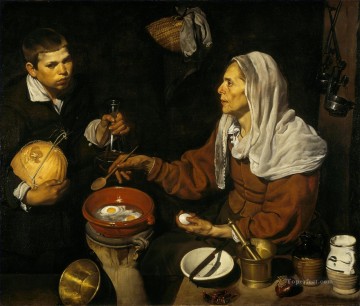ディエゴ・ベラスケス Painting - 卵を密漁する老婦人 ディエゴ・ベラスケス